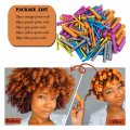 100 Pcs Perm Rods Hair Perm Rods with Elastic Rubber Band for Women Hairdressing Styling Tool. 