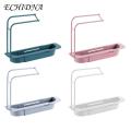 Expandable Sink Rack Expandable Telescopic Sink Storage Shelf Towel Rack Easy Install Kitchen Drain Rack with Ventilation Drainage Multifunctional Organizer for Homes Telescopic Sink Rack. 