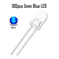 100pcs 5mm LED Red Green Blue Yellow Orange White Pink Warm White Clear Glass Light Emitting Diode. 