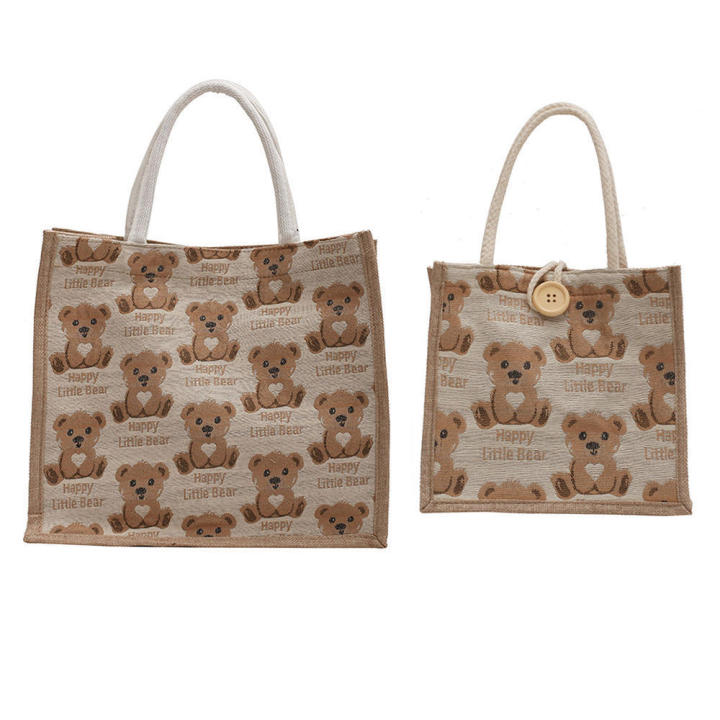 Stylish%20Tote%20Bags%20Large-capacity%20Handbag%20Handbags%20For%20Women%20Shoulder%20Bag%20Bear%20Canvas%20Bag%20Cotton%20Linen%20Tote%20Bag%20Shopping%20Bag%20-%20Image%207