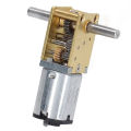 Mini Gear Motor With Fixed Seat DC6V 26RPM Double Shaft Worm Reduction Motor LLI. 