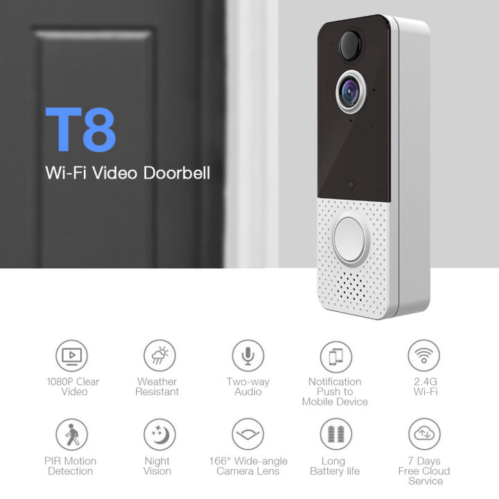 Wireless%20Video%20Doorbell%201080P%20Visual%20Real-time%20Intercom%20Wi-Fi%20Video%20Bell%20PIR%20Detection%20Night%20Vision%202-Way%20Talk%20Home%20Security%20Camera%20with%20166%C2%B0%20Viewing%20Angle%20Smart%20Door%20Bell%20Supports%20Cloud%20Storage%20-%20Image%204
