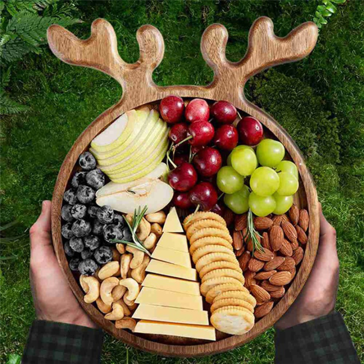Wood%20Christmas%20Tray%20Christmas%20Tree%20Fruit%20Bowl%20Home%20Snack%20Plate%20Candy%20Dish%20Melon%20Dried%20Fruit%20Pizza%20Plate%20L%20-%20Image%204