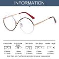 1PC Round Semi-Rimless S Shape Glasses Women Eyeglasses Big Frame Clear Lens Optical Eyewear Men Vintage Anti-Blue Light Glasses. 