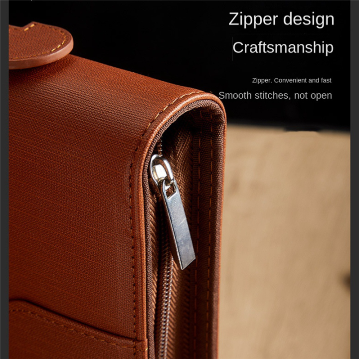 Zippered%20Portfolio%20Organizer,%20Leather%20Padfolio%20Binder,%20Professional%20Business%20Binder,%20Organizer%20for%20/Document%20(Black)%20-%20Image%206