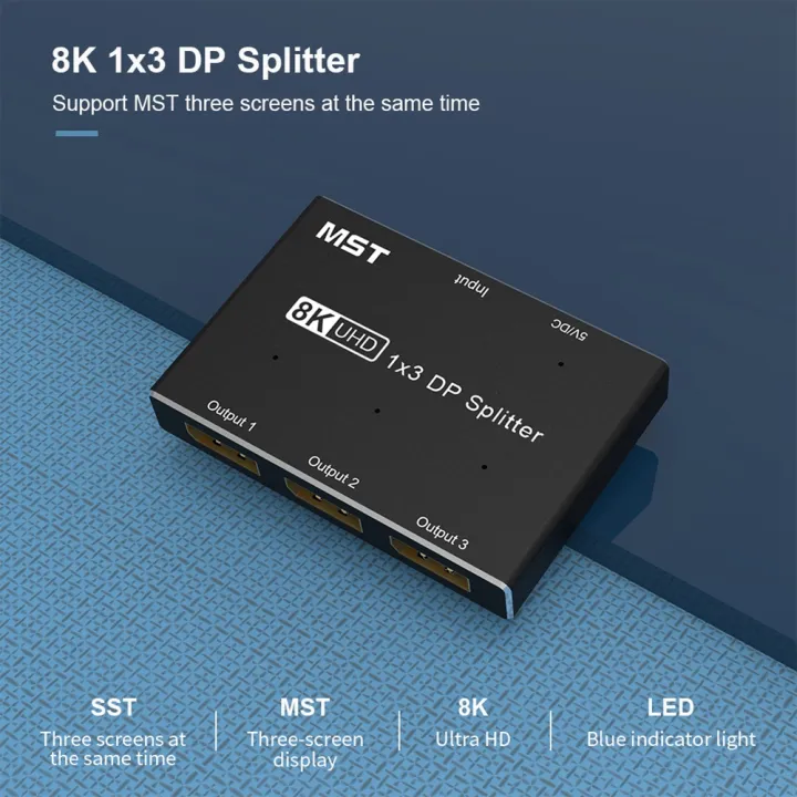 Displayport%208K%201X3%20DP%20Splitter%20Multi%20Monitor%20Splitter%20with%20Extended%20Display%20and%20Mirror%20Mode%20-%20Image%208