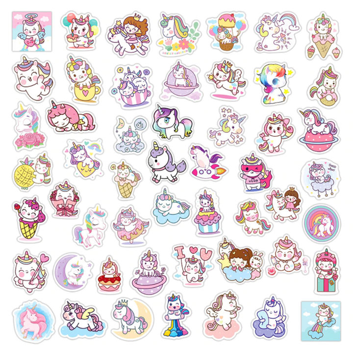 20/40/60pcs%20Unicorn%20Stickers%20Cute%20Rainbow%20Colorful%20Unicorn%20Animal%20Stickers%20for%20Laptop%20Scrapbook%20Journal%20Kids%20Girls%20Boys%20Stickers%20-%20Image%207