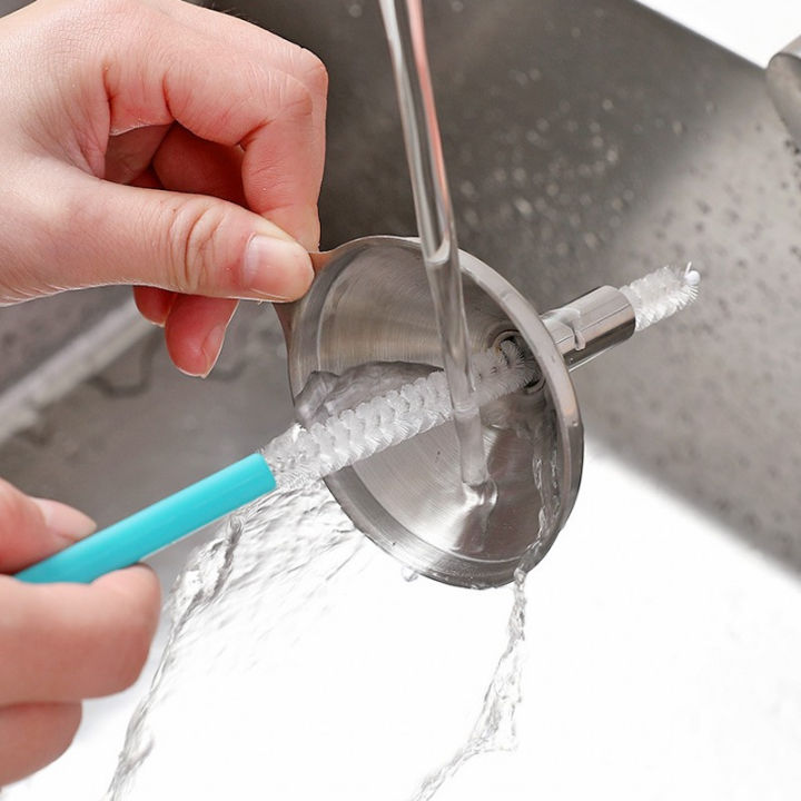 Nylon Spiral Brushes for Straws Glasses Keyboards Jewelry Stainless Steel Feeding Bottle Home Cleaning Brush Clean Tools