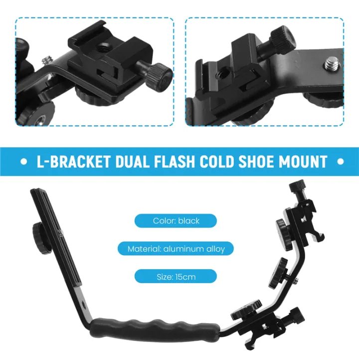 Camera%20L%20Bracket%20Mount%20Video%20Grip%20L-Bracket%20Dual%20Flash%20Cold%20Shoe%20Mount%201/4%20inch%20Tripod%20Screw,%20Heavy%20Duty%20Padded%20Hand%20Grip%20Dslr%20Camera%20Camcorder%20(Updated)%20-%20Image%205