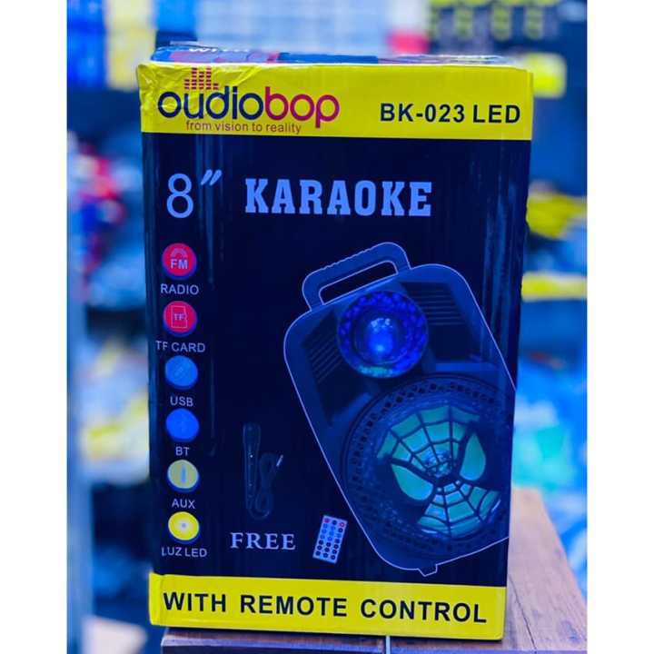 Audiobop From Vision To Reality BK-023 LED 8" Karaoke Wireless Speaker With Free Remote Control