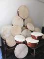 24/ 30 inch Banku Rabana with 3 wooden trunks (Stands) බංකු රබාන Traditional percussion instrument for played at festive occasions by two or more people රබන්. 