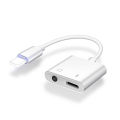 Two-in-one 3.5mm sound card au-dio converter adapter for Apple mobile phone and iphone headset.. 