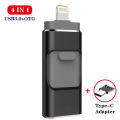 4 in 1 HD USB Stick 3.0 Flash Stick for iPhone/Android Type C Usb Key OTG Pendrive 128 GB 64 GB 32 GB 16GB Mini Pen Drive. 