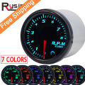 【Gauge Holder】 7 Color 2" 52mm Tacometro RPM LED Car Auto Tachometer Gauge Gauge Car Meter Pointer Universal for Gasoline Motor. 