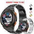 22mm Watch Bracelet Strap for KOSPET TANK T2 M2 Smartwatch Stainless Steel Band for TANK M2 Metal Correa Wristband. 