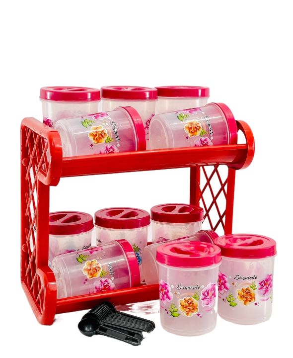 Kitchen Storage 550ml 12 pcs Bottle and Rack