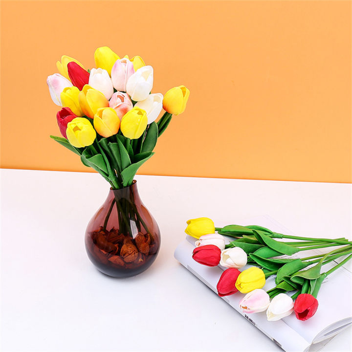 34cm%20Christmas%20New%20Year%20Flowers%20Bouquet%20For%20Decor%20Halloween%20Wedding%20Tulip%20Real%20Touch%20PU%20-%20Image%203