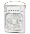 Portable Ice cube Air Conditioner Fan Mini Evaporative Air Cooler with 7 Colors LED Light 1/2/3 H Timer 3 Wind Speeds and 3 Spray Modes. 