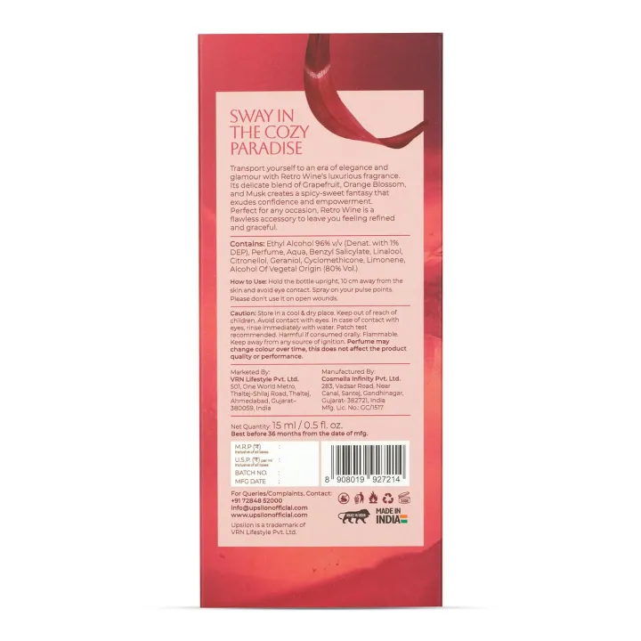 UPSILON%20Retro%20Wine%20Premium%20Perfume%20for%20Women%2015%20ml%20%7C%20Eau%20De%20Perfume%20%7C%20Long%20Lasting%20Fresh%20&%20Powerful%20Fragrance%20%7C%20Womens%20Perfume%20Spray%20%7C%20Travel%20Friendly%20%7C%20Luxury%20Scent%20%7C%20Pack%20of%201(FROM%20INDIA)NUZ%20-%20Image%202