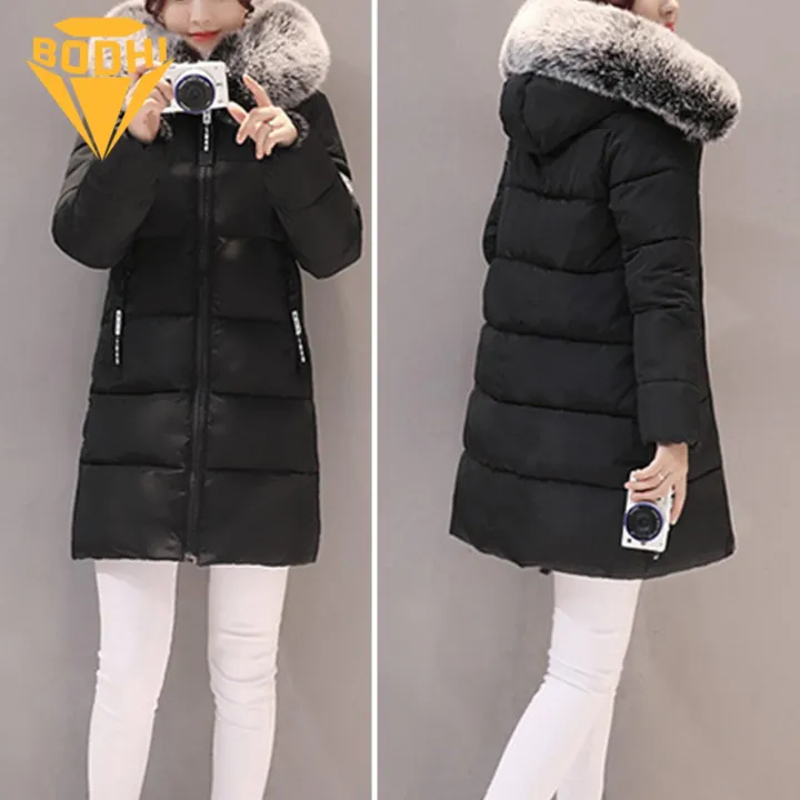 Cotton%20Coat%20with%20Faux%20Fur%20Collar%20Stylish%20Warm%20Women's%20Winter%20Cotton%20Coat%20with%20Hood%20Pockets%20Windproof%20Mid%20Length%20Slim%20Fit%20Down%20Jacket%20Faux%20Fur%20Collar%20Winter%20Jacket%20-%20Image%206