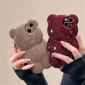HOCE Korean Glitter 3D Bear Cute Phone Cases For iPhone 17 16 15 14 13 12 11 Pro Max 14 15 16 Plus Case Silicone Cartoon Shockproof Cover. 