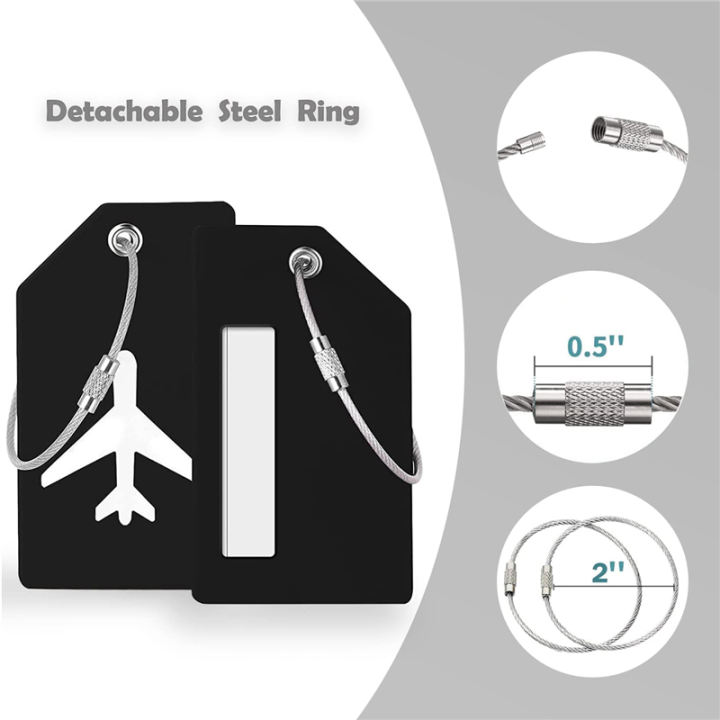 6%20Pack%20Luggage%20Tag%20for%20Suitcases%20with%20Loops,%20Baggage%20Handbag%20Tag%20Holder%20Set%20with%20Name%20ID%20Card%20-%20Image%202