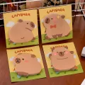 30Pcs Cartoon Kawaii Capybara Special Shaped Sticky Notes Portable Durable Message Paper Self-adhesive Creative Cartoon Notepad. 