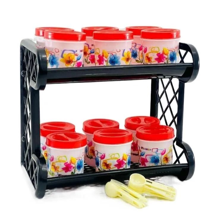 Premium Quality Plastic Kitchen Spice Rack Set