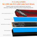 Vorix M.2 NVME 2280 Solid State Hard Disk Radiator Aluminum M.2 SSD Heat sink M.2 SSD Cooler With Thermal Pad For PS5 Desktop PC. 