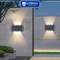 UZBOO Solar Outdoor Lighting Wall Shadow Light Solar Outdoor Waterproof Lamp Up And Down Dual Color Luminescent High Brightness Wall Spotlights Door Signs And Wall Lights. 