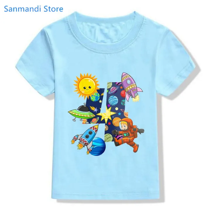 New%203th-9th%20Birthday%20Gift%20for%20Boys%20Tshirt%20Astronaut%20Satellite%20Sunshine%20Graphic%20Print%20T%20Shirt%20Kids%20Clothes%20Summer%20Blue%20T-Shirt%20-%20Image%203