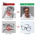 LouisWill Men’s Glasses Upgrade Memory Legs Vintage Style Square Frame Glasses Clear Lens Glasses Blue Light Blocking Glasses Anti-fatigue Glasses Anti-blue Lens Eyes Protection Eyewear. 