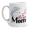 Love you mom gift mug cup for loving mother for mothers day birthday or any occasion Love you mom mug. 