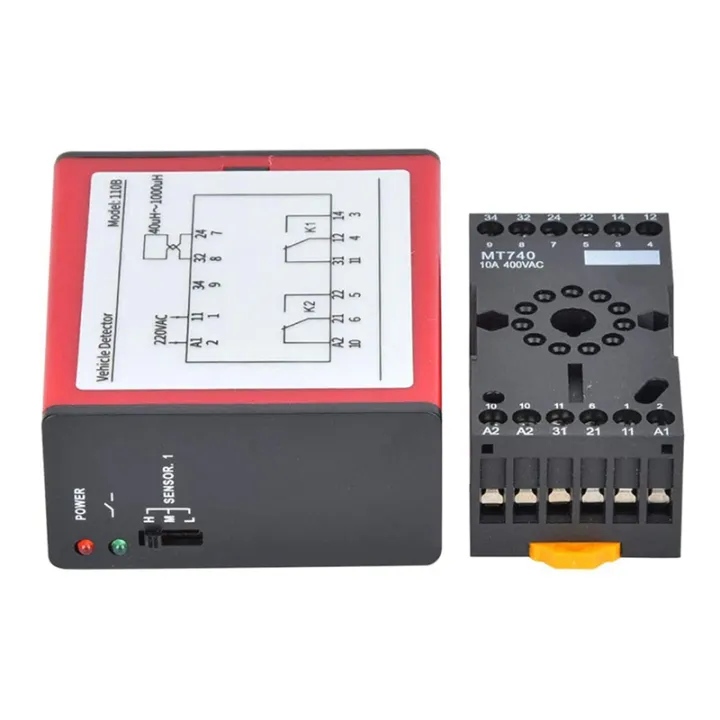 Vehicle Detecter Loop 4X 110B Vehicle Detector AC220V Single Channel Inductive Vehicle Loop ...