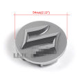 4Pcs 54mm Wheel Hub Center Caps  Emblem For Suzuki - Silver. 