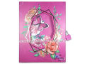 Notebook Diary Autograph Lockable 32k (13cmx19cm) Lock and Key System Colored Pages For Girls Cute 3D Butterfly Dark Design. 