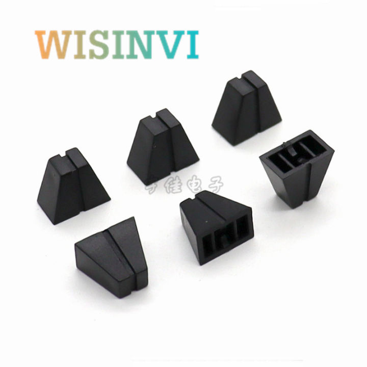 10pcs 12*7*10.5mm Straight Slide Potentiometer Mixer Push Rod Cap Plastic Console Volume Hat Inner Hole 4mm