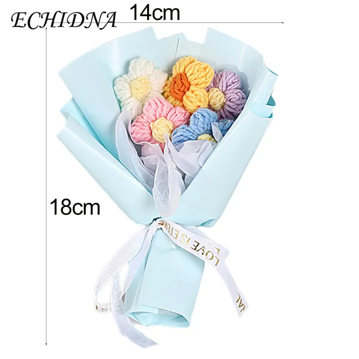 ECHIDNA%20Crochet%20Flower%20Bouquet%20Vibrant%20Color%20Colorful%20Hand%20Woven%20Flower%20Bouquet%20Valentine's%20Day%20Gift%20-%20Image%202