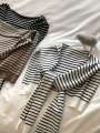 Black and white striped knitted shawl womens summer dress cardigan net infrared matching cloak air conditioning scarf top jacket. 