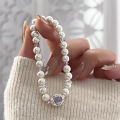 Youbo Shijia Round Pearl Purple Bracelet French Light Luxury Niche Design Exquisite Bracelet Jewelry. 