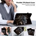 (COD) Crystal Texture Painted Leather Smart Tablet Case For Samsung Galaxy Tab S4 10.5 SM-T830 SM-T835. 