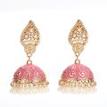 Vintage Ethnic Simulated Pearl Tassel Earrings 2022 Gypsy Antique Gold Color Fashion Women Indian Earrings Jhumka Jewelry. 