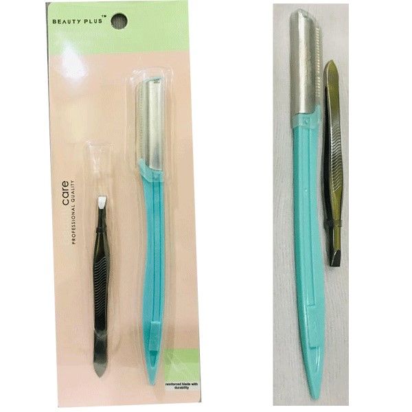 Candy Color Eye Brow Razor (ebr) Eyebrow Shaper and Tweezer | Daraz.lk