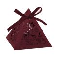 50pcs Wedding Cake Laser Cut  boxes pyramid Party  Sweets  Candy Chocolate Decorative Favor  Gift  Box. 