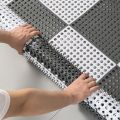 1 Piece Anti Slip Splicing PVC Bathroom Toilet Kitchen Floor Mat Non Slip Mat Toilet Floor Mat 30*30. 