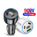 KOKKO Car Charger Fast Charging 90W USB Charger 2 PD USB C 1 USB A Car Charger For Smartphones Tablets Video Game Controllers. 