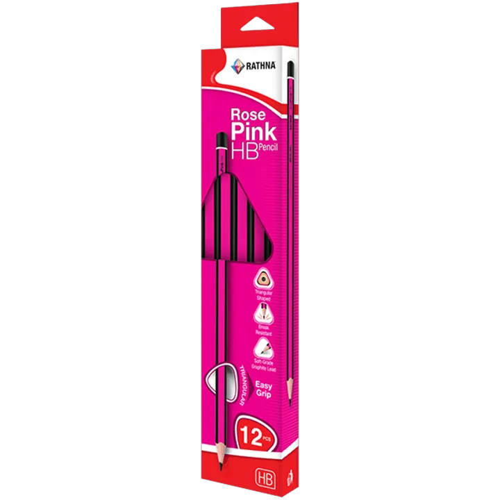 HB%20Pencil%20Rose%20Pink%2012Pcs%20Pack%20-%20Image%202