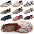 New Summer Linen Sole Men's Shoes Straw Fisherman Shoes Slip-on Lazy Casual Mary Canvas Shoes Breathable Fashion. 