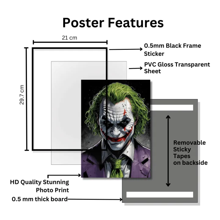 A3/A4%20Size%20Framed%20wall%20posters%20%20Batman%20DC%20universe%20Joker%20wall%20posters%20-%20Image%203