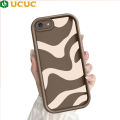 UCUC for iPhone 5 5S SE Back Cover Black White Stripes Ladder Camera Soft Rubber Protection Phone Case. 